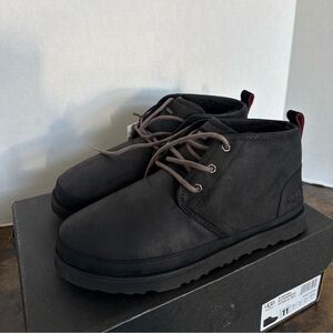 UGG Australia Neumel Waterproof Leather Lace Up Boot Black  1017254 Men's WP NEW